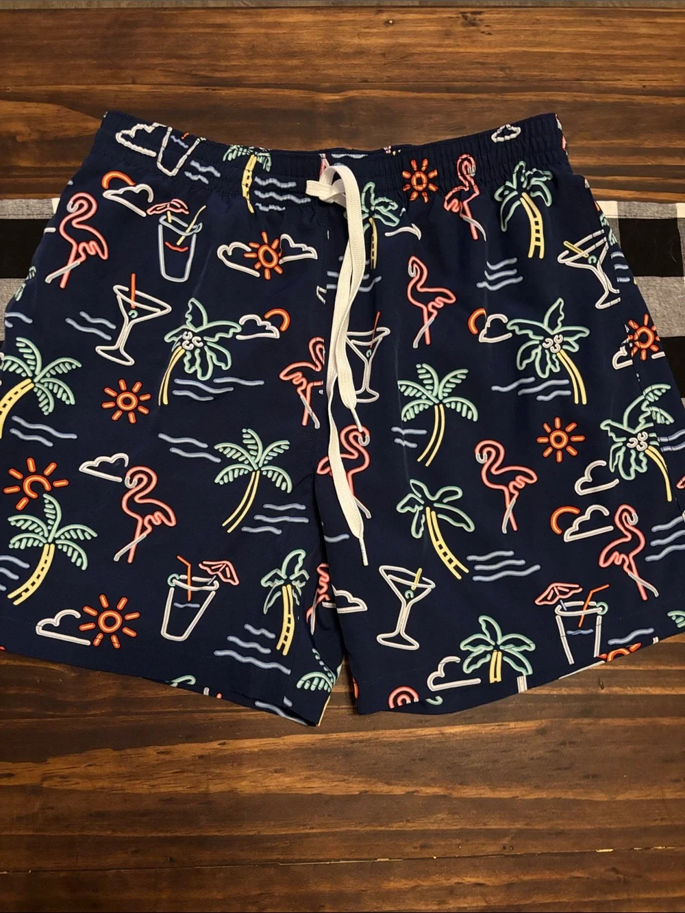 Chubbies large neon lights swim trunks
